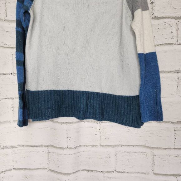 Zaket & Plover Womens Multicolor Stripe Funnel Neck Wool Blend Sweater Size XS - Picture 4 of 12